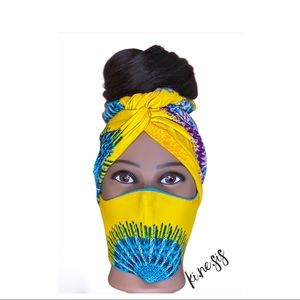 “Sunny” Headtie and Mask Set